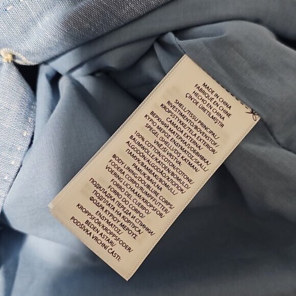 Polo by Ralph Lauren Long Chambray Cotton Blazer Jacket Size 4 New - Picture 8 of 10